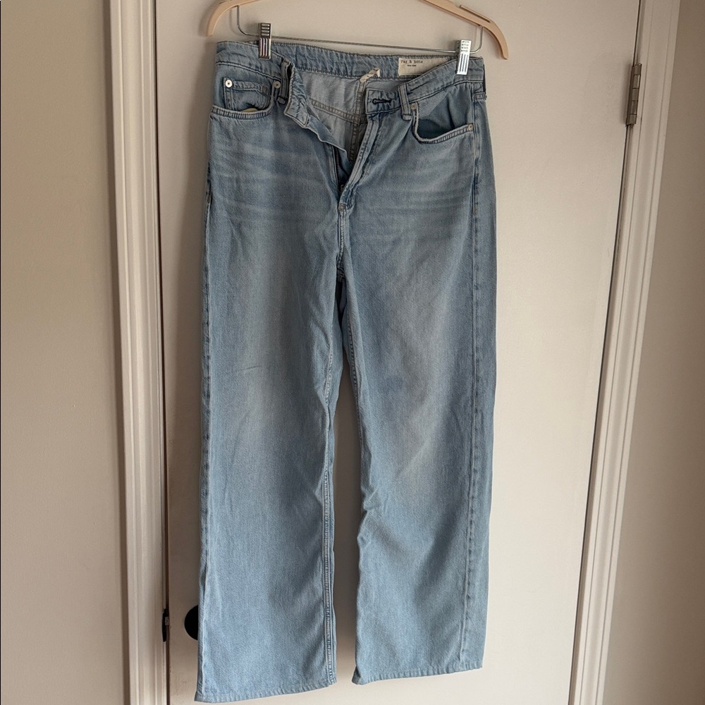 Rag & Bone Logan Mid-Rise Wide Leg Jeans